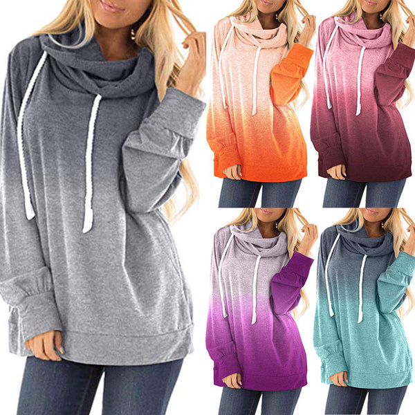 Women Multi-Colored Gradient Hoodie