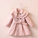 Girls Cotton Trench Coat Dress