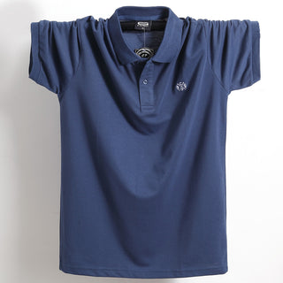 Buy blue Men Lapel Polo T-Shirt