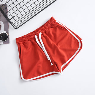 Buy red Cotton Casual Drawstring Shorts