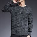 Men Slim Round Neck Sweater