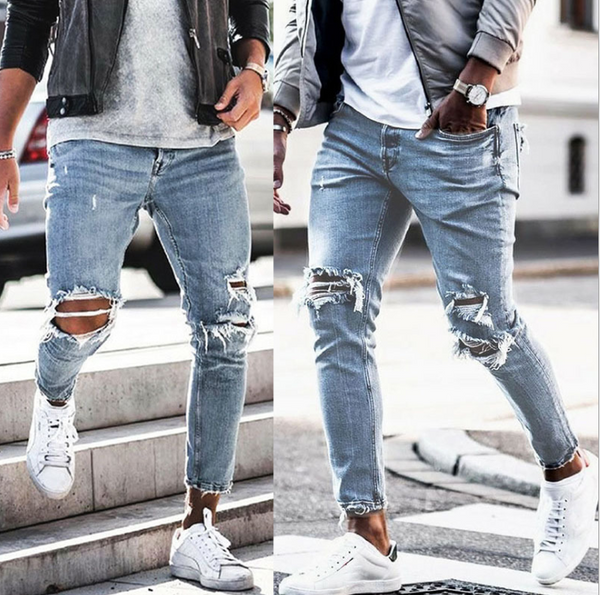 Men Ripped Skinny Jeans