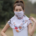 Women Chiffon One-Piece Mask Scarf