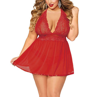 Buy red Women Plus Size Nightwear