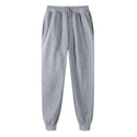 Unisex Cotton Solid Color Mid Waist Sweat Pants