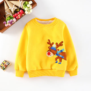 Buy yellow-body Cotton Pullover Reindeer Sweater