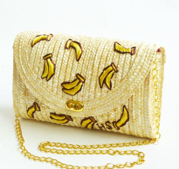 Women Fruit Crossbody Straw Bag