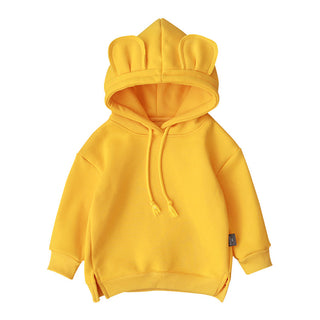 Buy yellow Bunny Eared Cotton Hooded Sweater