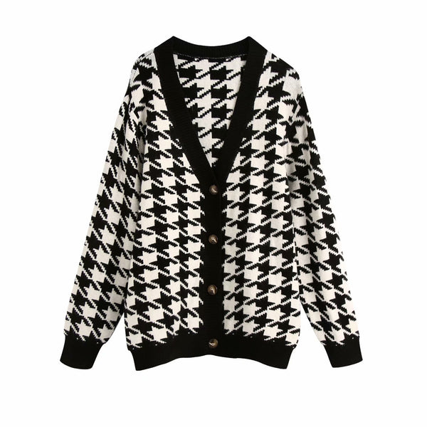 Women V Neck Cardigan Sweater