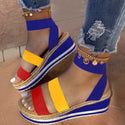 Women Multi Strap Thick Heeled Sandals