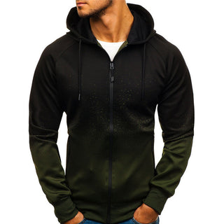 Buy army-green Men Digital Printing Hoodie