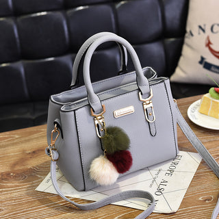 Buy light-gray Women Casual Handbag with Fuzzy Extension