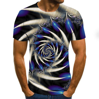 Buy txu-1450 Swirling 3D Print Men&#39;s T-shirt