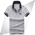 Men Lapel Cotton Polo Shirt