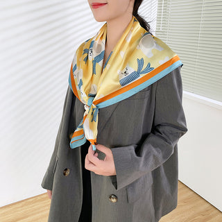 Buy style-23 Women Multi-Patterned Printed Silk Scarf