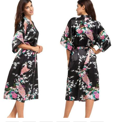 Women Satin Silk Robe