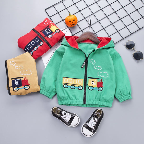 Boys Cartoon Train Jacket