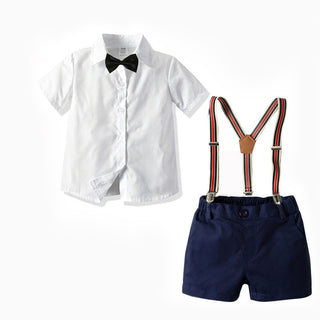 Buy 3313-style Boys&#39; Short-sleeved T-shirt Suspender Pants