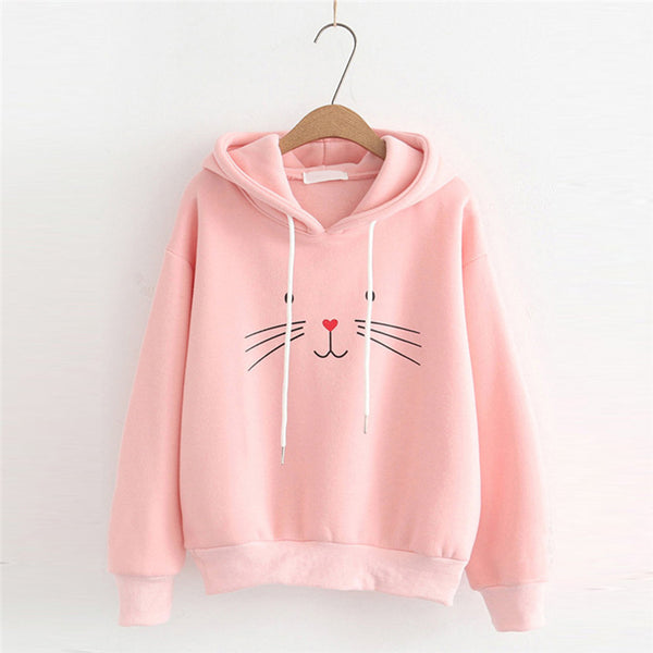 Women Long Sleeve Printed Hoodie