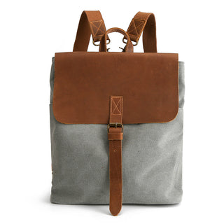 Buy gray Horse Leather Saddle Backpack