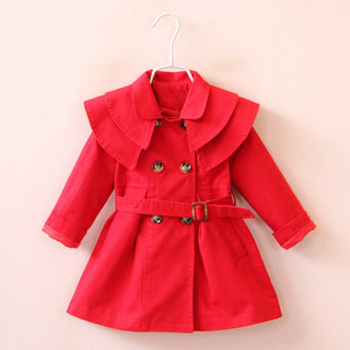 Girls Cotton Trench Coat Dress