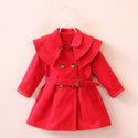 Girls Cotton Trench Coat Dress