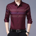 Men Casual Cotton Striped Shirt