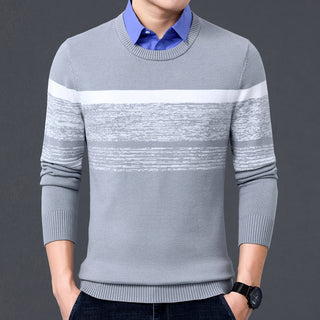 Buy grey-blue Men Pullover Casual Sweater