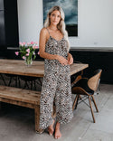 Strap-dot Printed Jumpsuit