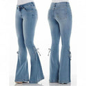 Women Mid-waisted Denim Flared Jeans