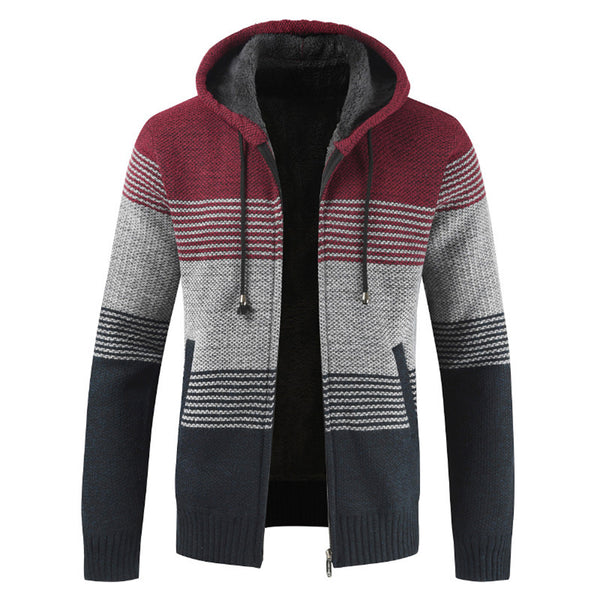 Men Hooded Zipper Sweater