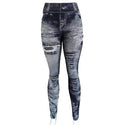 High Waist Tight Denim Printed Leggings