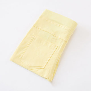 Buy yellow Woven Cotton Mid Waist Jeggings