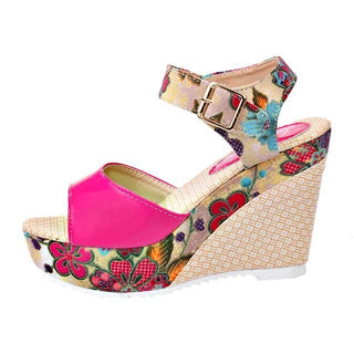 Buy pink Women Floral High Heel Sandals