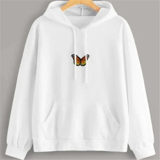 Buy white Women Embroidered Hoodie