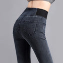 High-rise Stretchable Waist Velvet Jeans