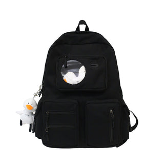 Buy black Multi Pocket See-Through Backpack