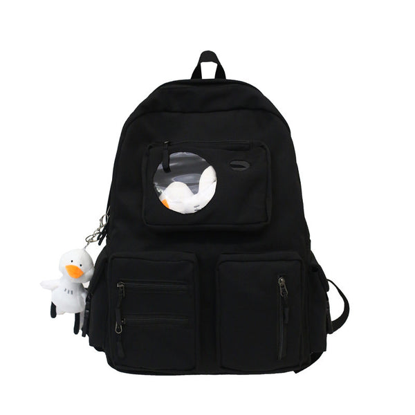 Multi Pocket See-Through Backpack