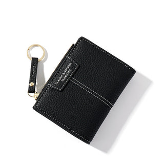 Buy black Women Solid Color Short Wallet