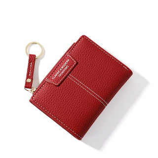 Buy red Women Solid Color Short Wallet