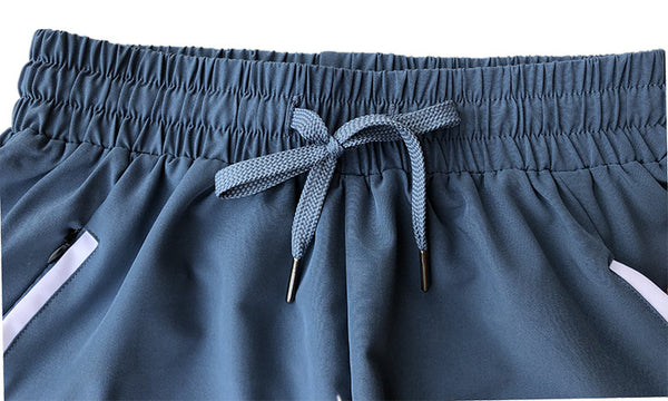 High Waist Elasticated Striped Shorts