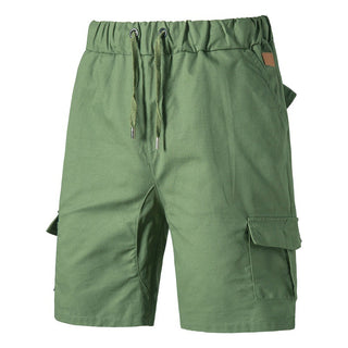 Buy army-green Men Casual Tooling Multi-pocket Shorts