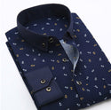 Men Floral Print Collared Shirt