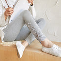 Women Lace Bottom Cotton Leggings