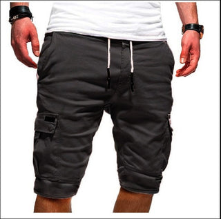 Buy dark-grey Men Casual Sports Summer Shorts