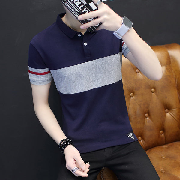 Men Short Sleeve Collar Polo Shirt