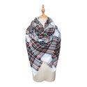 Women Cashmere Plaid Square Scarves