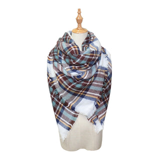 Buy style-1 Women Cashmere Plaid Square Scarves