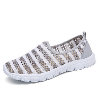 Buy white Women Woven Mesh Slip-on Sneakers