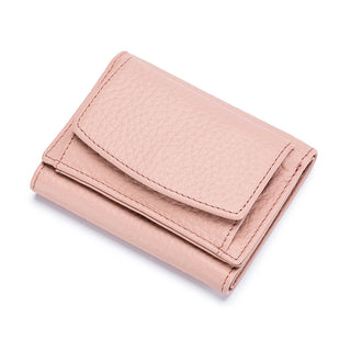 Buy pink Women Leather and Cowhide Mini Wallet